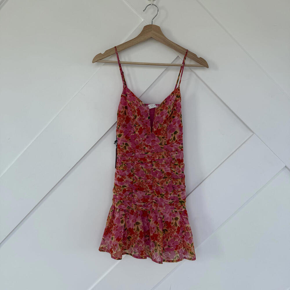 ASTR The Label Meg Dress XS Pink Floral Mini Dress NWT - Picture 4 of 5